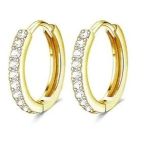 14K Gold-Plated Stainless Steel Classic Stud Earrings