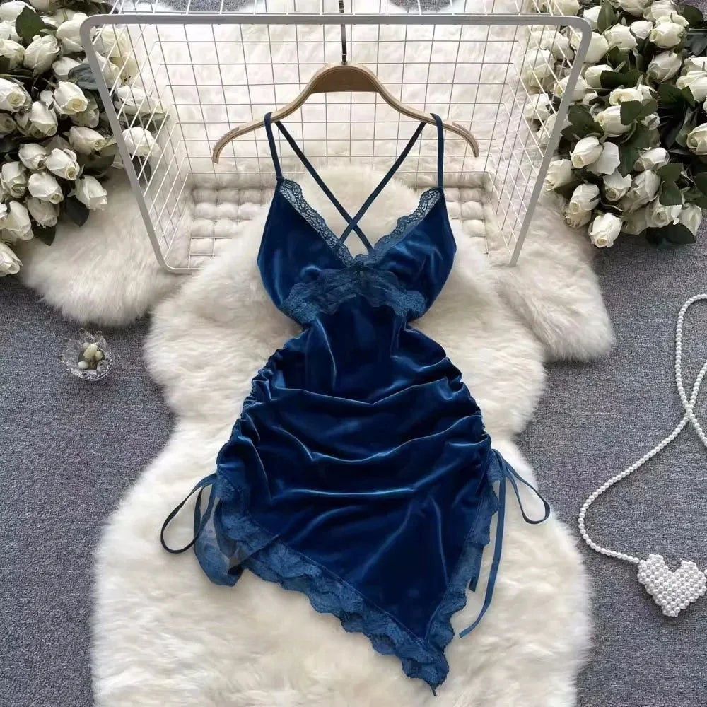 Women’s Floral Lace Strapless Mini Dress