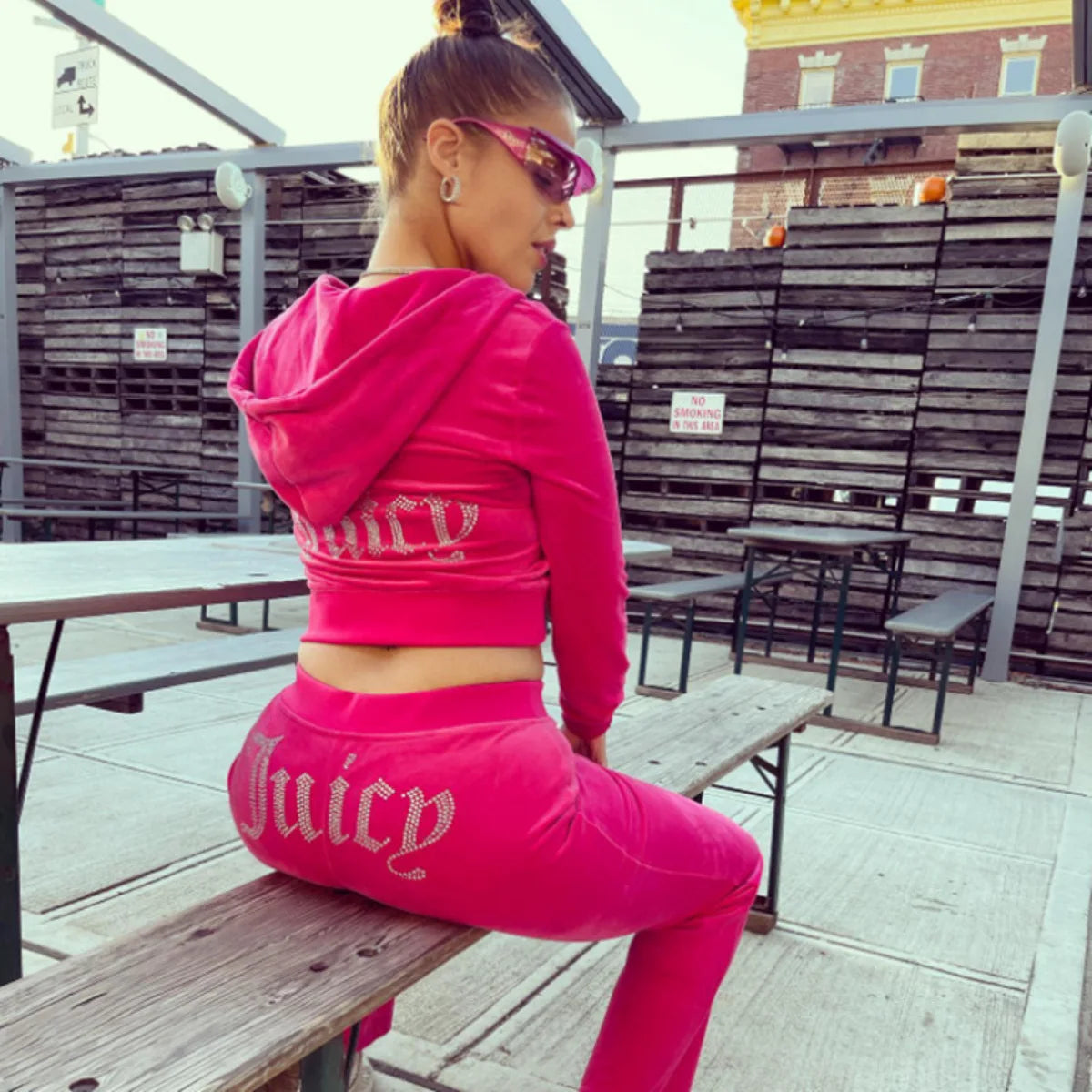 Women's Velvet Zip-Up Hoodie & Pants Set