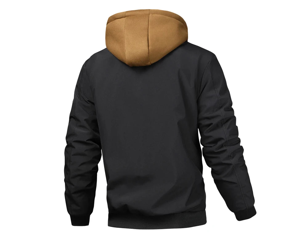 Men's Hooded Winter Windbreaker Jacket