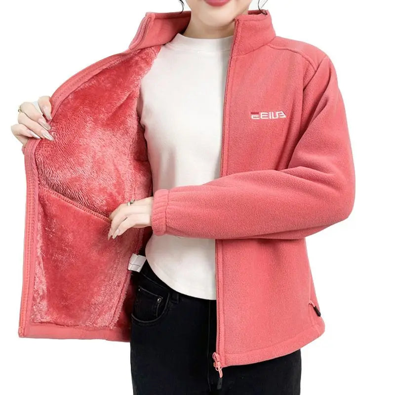 Women's Cozy Embroidered Fleece Jacket