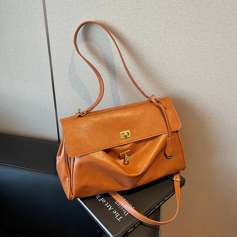 Women’s Vintage PU Flap Shoulder & Crossbody Bag