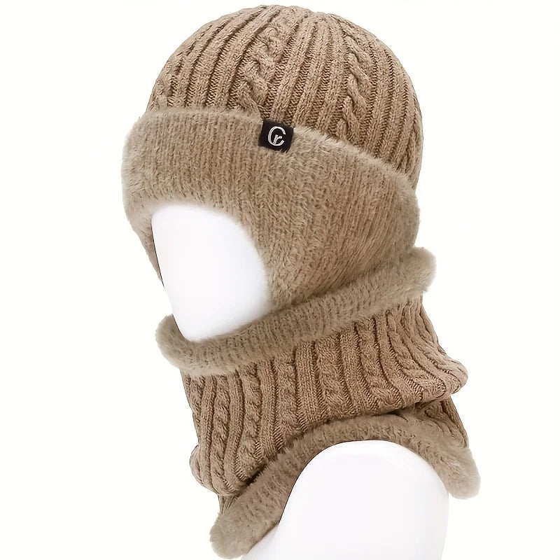 Knitted Hat Winter Elderly Hat for Women Winter Mom Warm Hat for Men Ear Protection Middle-Aged and Elderly