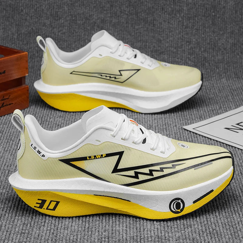 Men's Casual Sports Shoes, Soft-Soled Road Running Shoes, Lightweight, Breathable, Non-Slip, Wear-Resistant, Trendy and Versatile Daily Jogging Sneakers