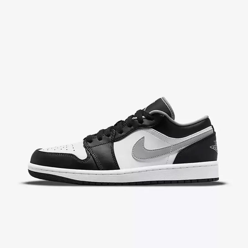 Air Jordan 1 Low Shadow Grey Leather Sneakers – 553558-040