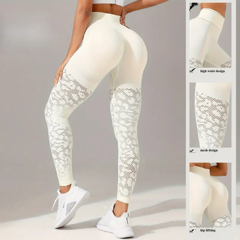 Women’s High-Waisted Mesh Yoga Leggings
