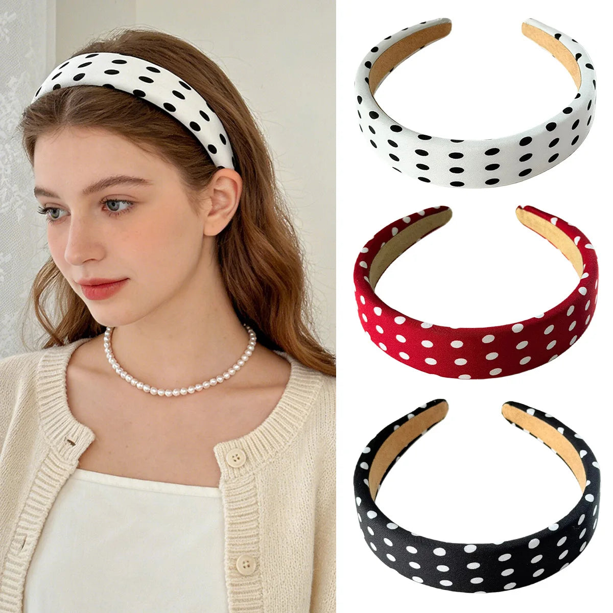 Women’s Y2K Retro Dot Stretch Headband