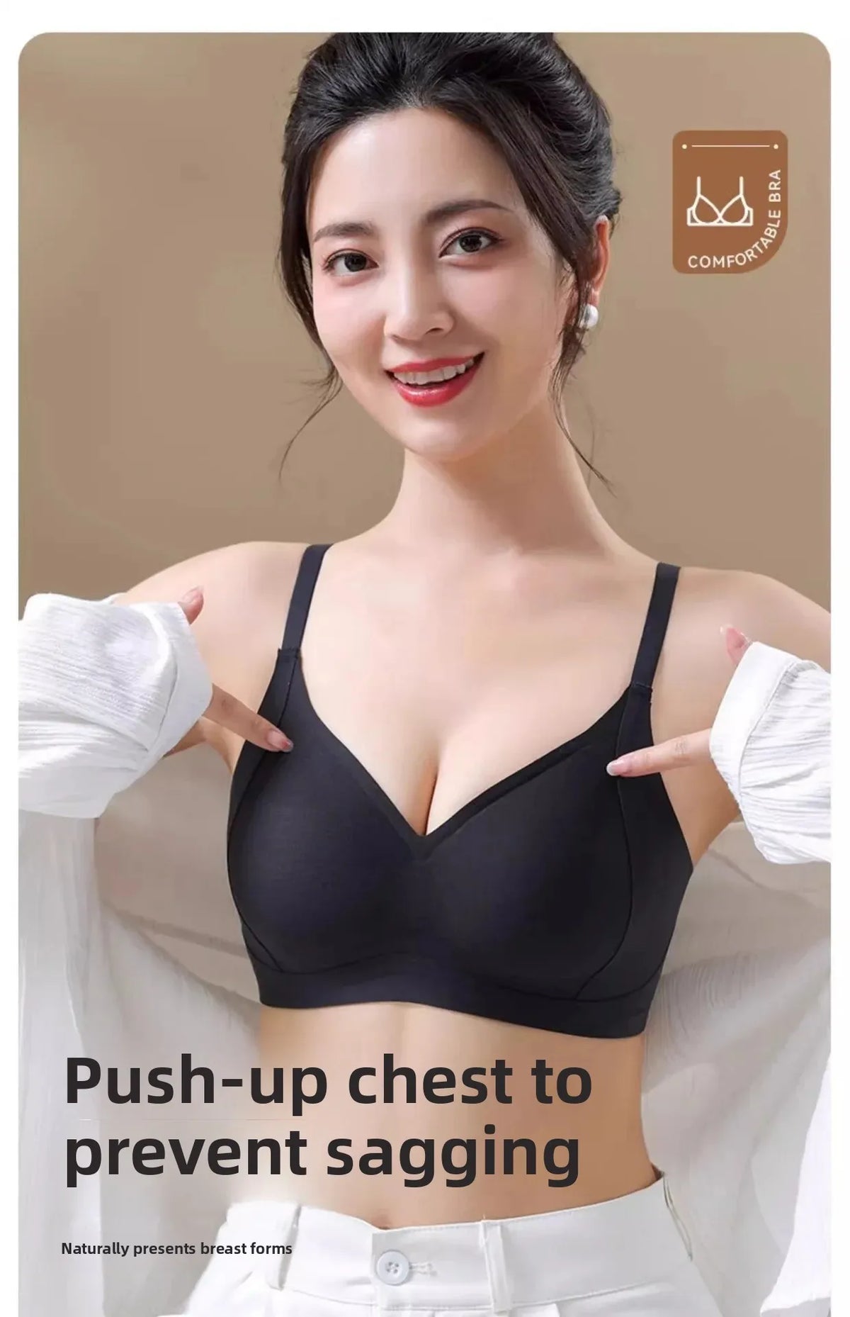 Comfortable Women's Everyday Bra Lifting Thin No Steel Ring Seamless Underwear Prevent Side Breast Collection Sagging Bras