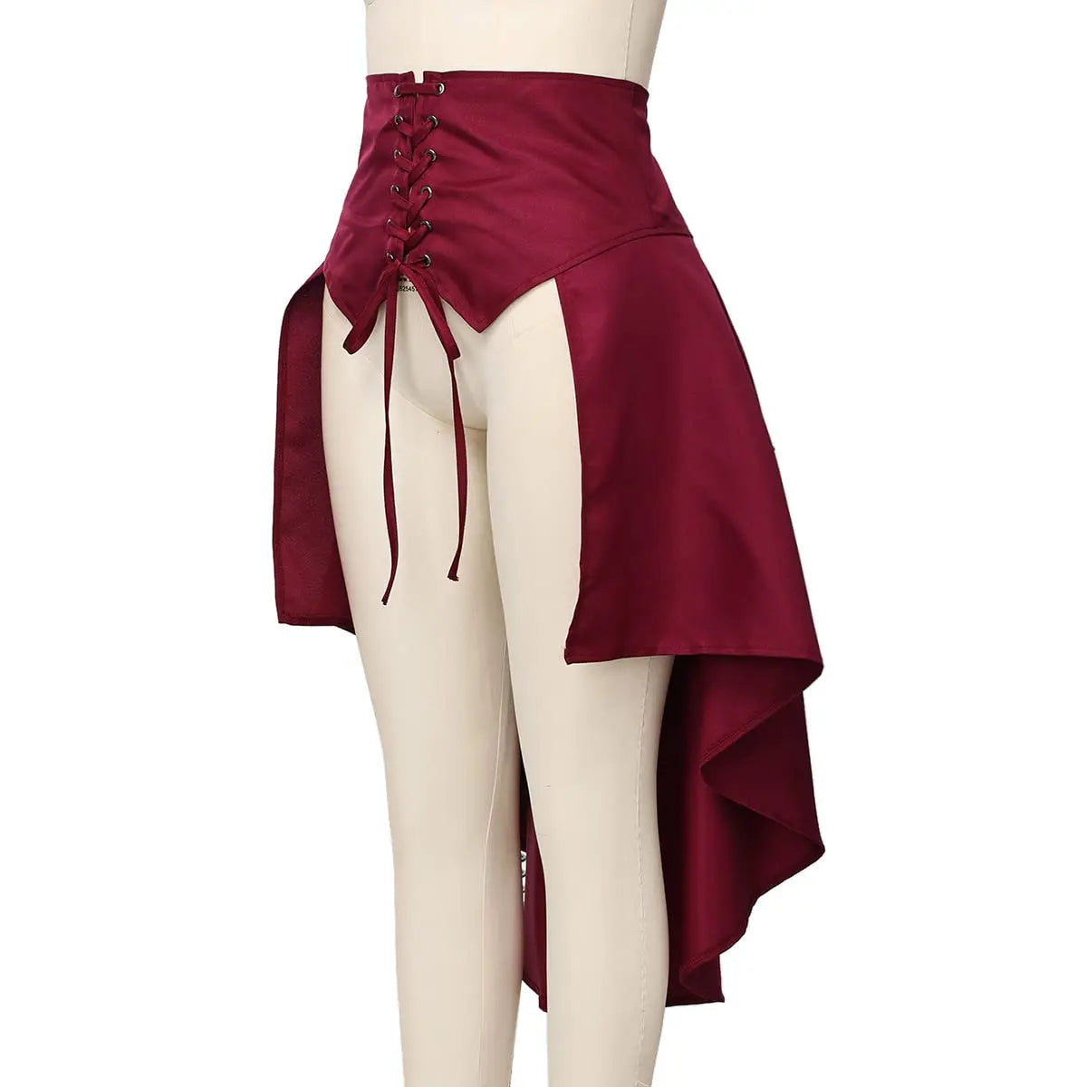 Women’s Gothic Steampunk Lace-Up Ruffle Skirt