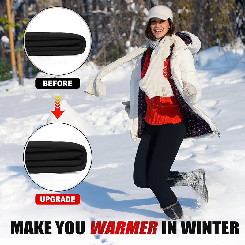 Women's Winter Fleece-Lined Thermal Leggings