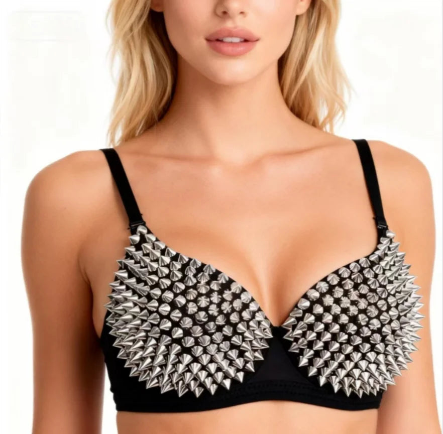Raven Rivet Bralette