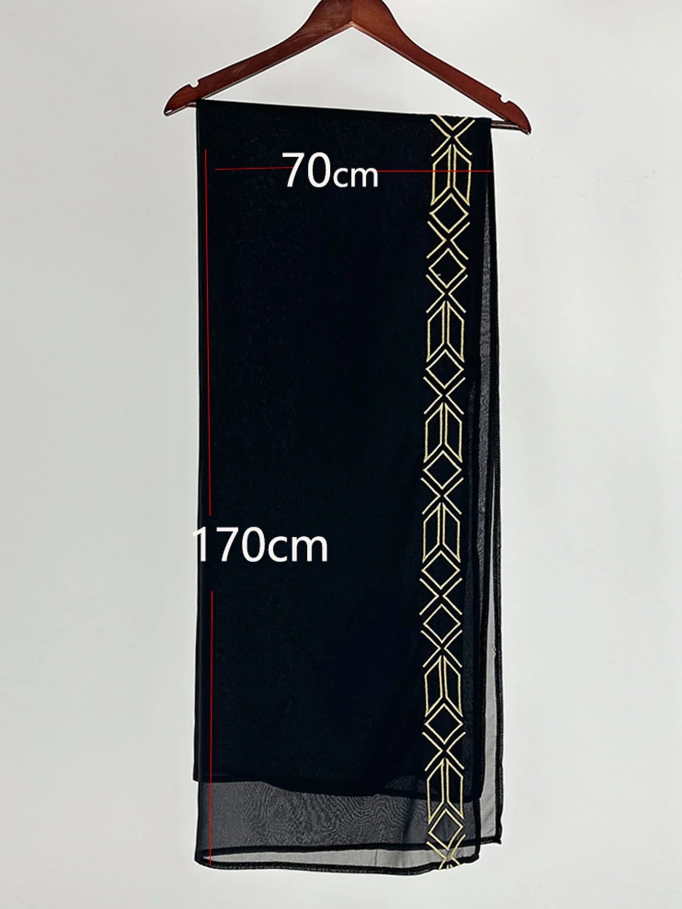 Elegant Embroidered Open Abaya