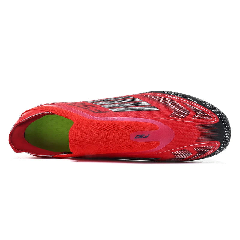 Men's Football Boots Without-lace Youth FG/TF Field Training Studded Fast Soccer Cleats Professional Non Slip Football Shoes