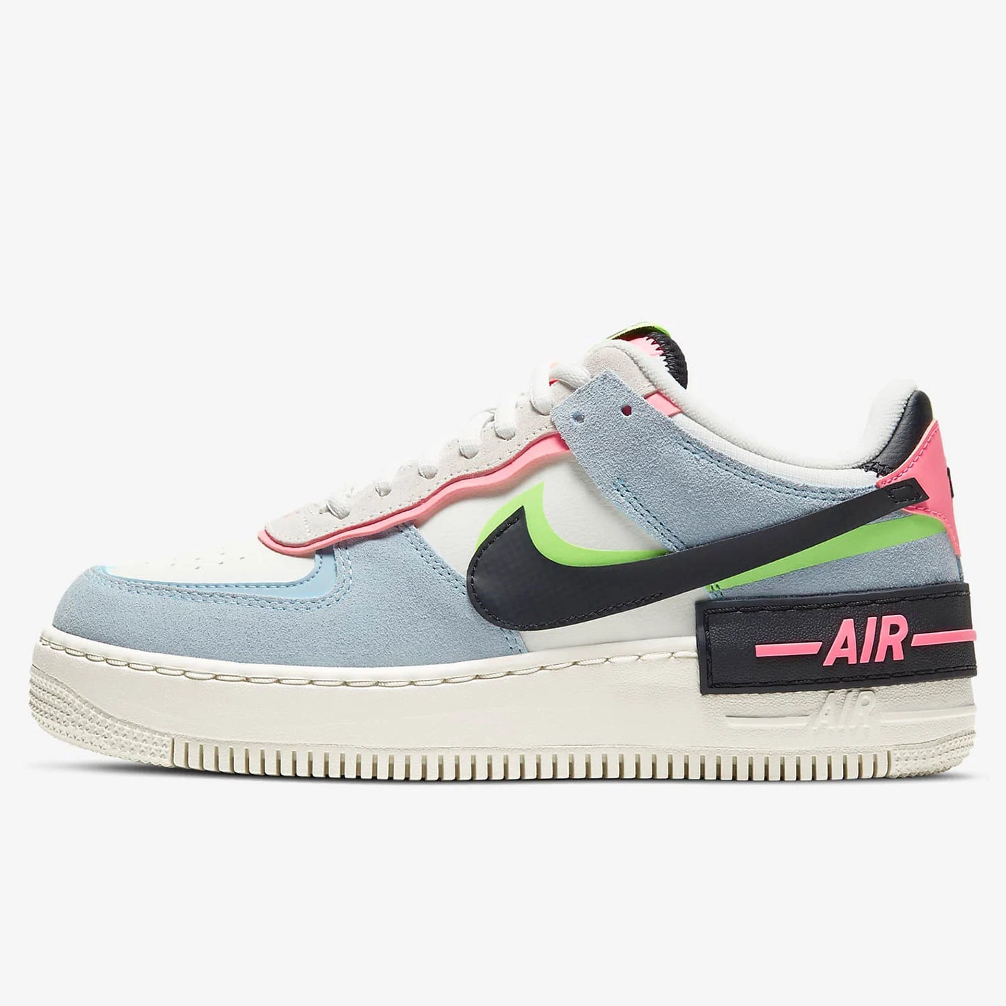 Nike Air Force 1 Shadow Pink & Blue Sneakers – CU8591-101