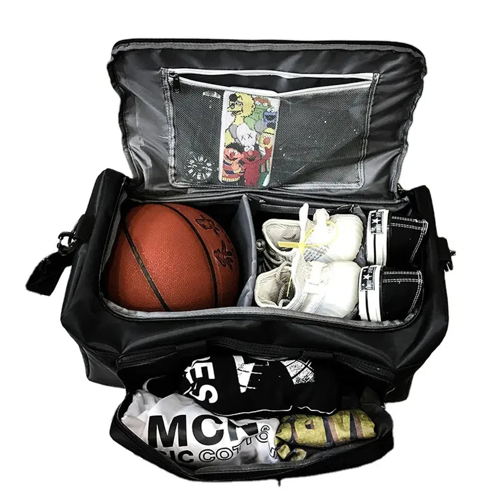 Unisex Large Capacity 36–55L Gym & Travel Duffle Bag – Lightweight Nylon Fitness Sports Bag for Training, Workouts & Weekend Trips