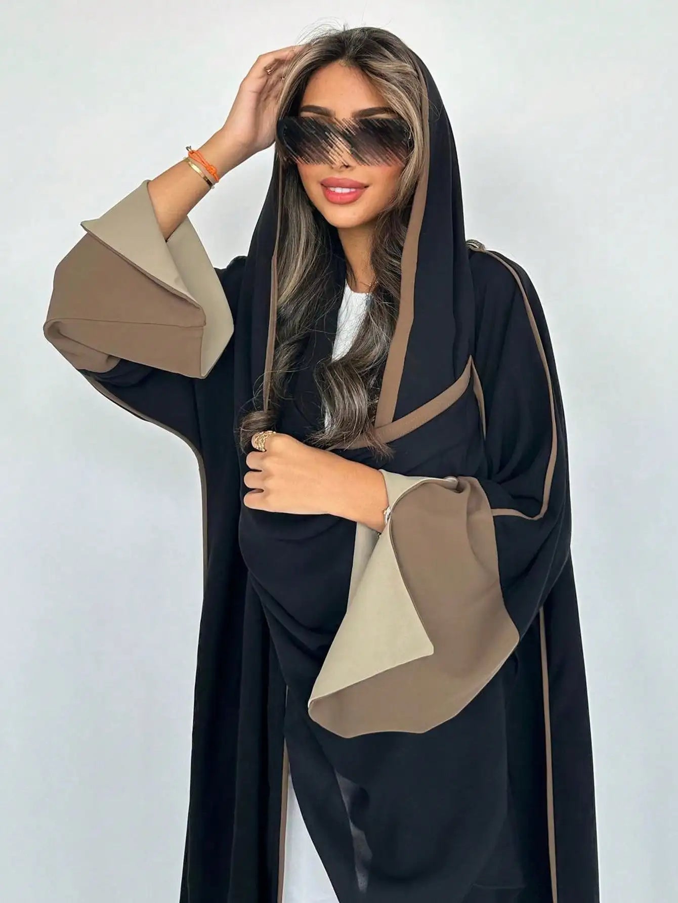 Elegant Open Front Abaya