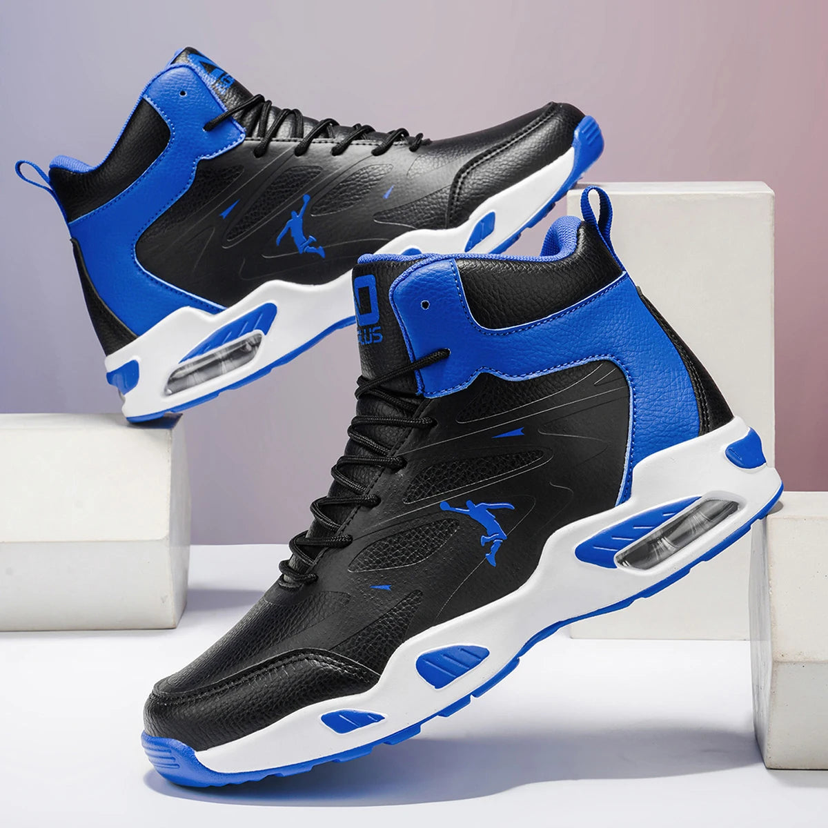 Fashion High-Top Basketball Shoes for Men Women Comfortable Leather Outdoor Training Athletic Sneakers Free Shipping