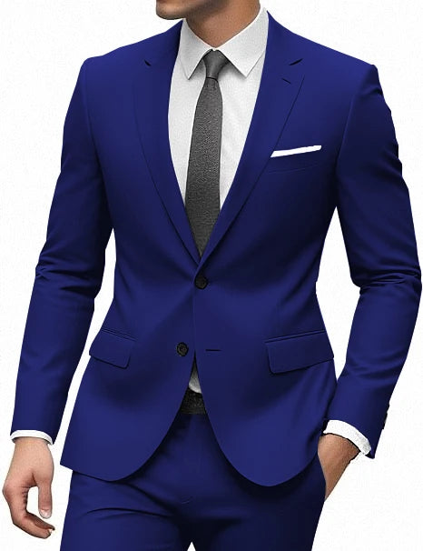 Elegant Suit for Men 2 Pieces Blazer and Pants Set Luxury Notched Lapel Tuxedo Suits for Men Formal Wedding Dresses Gentleman