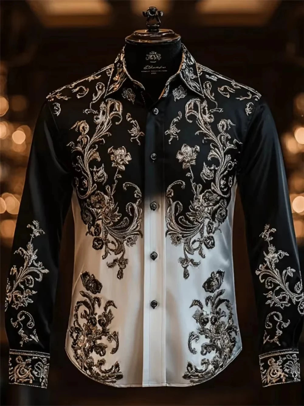 Men Luxury Western Lion Long Sleeve Button Up Shirt Floral Gold 3d Print Hawaiian Shirt Men Women Fashion Design Blouse Slim New