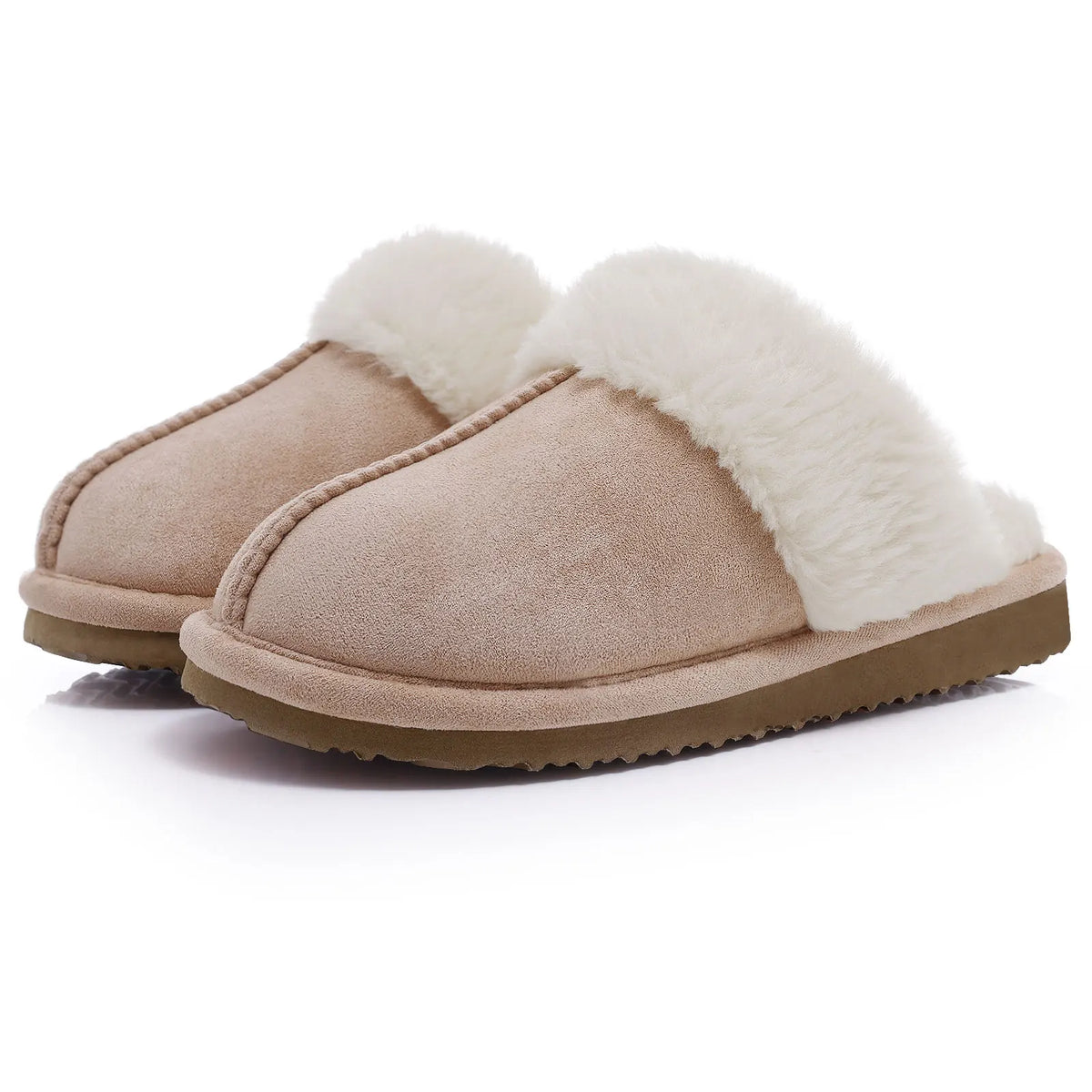 Kidmi Warm Fluffy Women Slippers Classic Brand Fuzzy House Slippers Indoor Soft Memory Foam Slippers Outdoor Antiskid Slippers