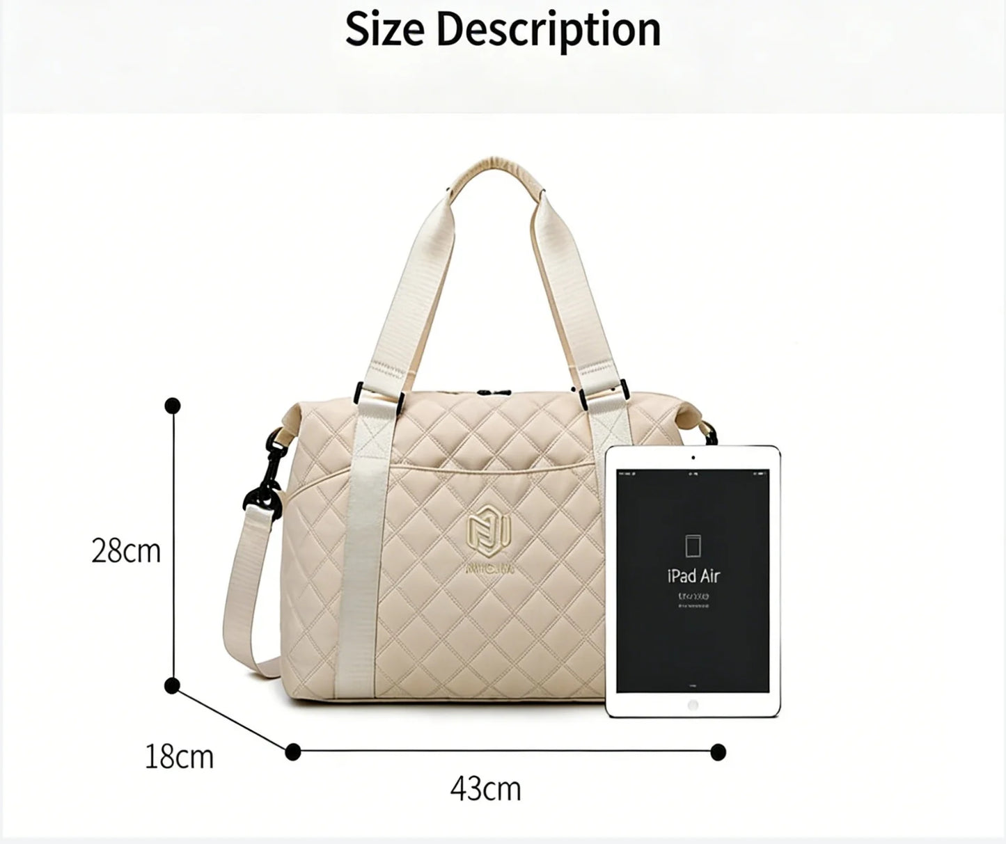 Large Capacity Sports Gym & Travel Duffle Bag – Dry/Wet Separation Shoulder Handbag for Yoga, Fitness, Training & Short Trips