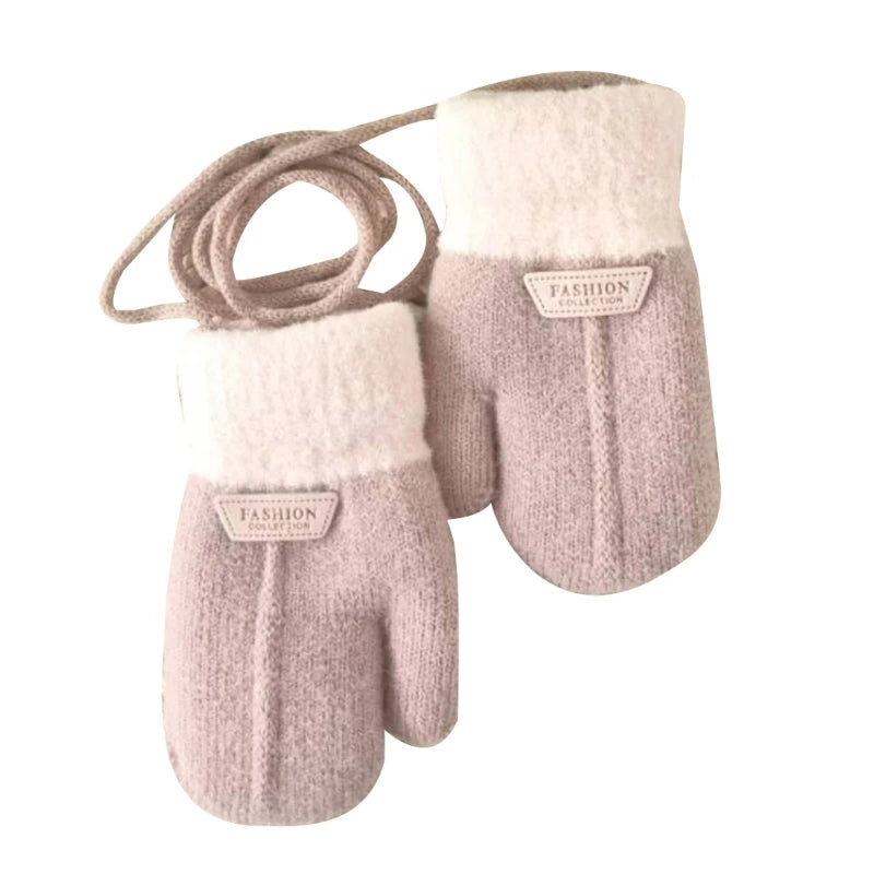 Universal Gloves Knitting Mittens Baby Mittens Toddler Thickened Winter Gloves Dropshipping