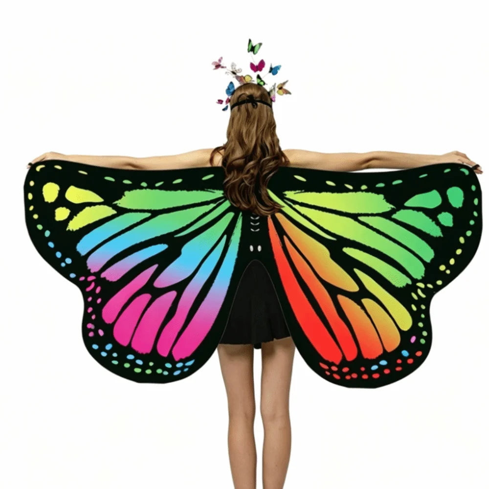 Rainbow Butterfly Fairy Wing Cape