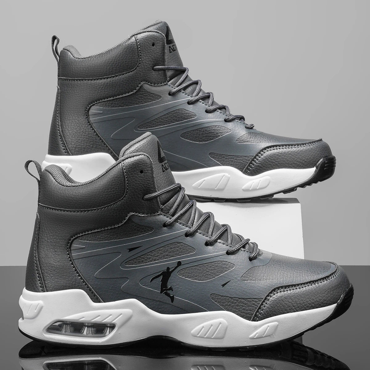Fashion High-Top Basketball Shoes for Men Women Comfortable Leather Outdoor Training Athletic Sneakers Free Shipping