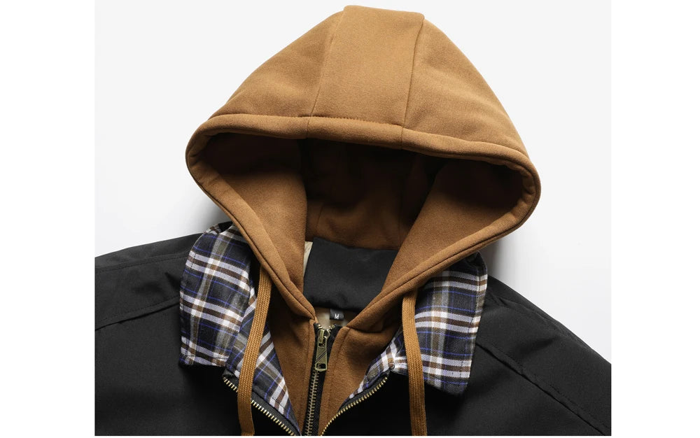 Men's Hooded Winter Windbreaker Jacket