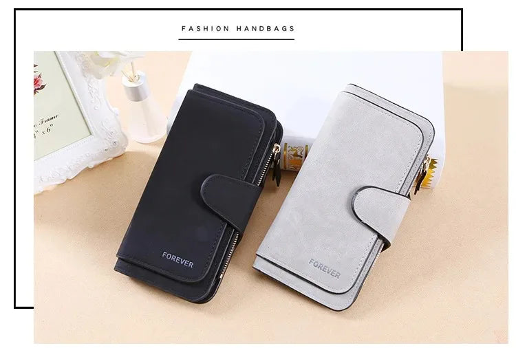 Bambi Long Zip Wallet for Women – Cute Cartoon Multi-Card Large Capacity Kawaii Clutch Bag, Soft Texture Fashion Purse