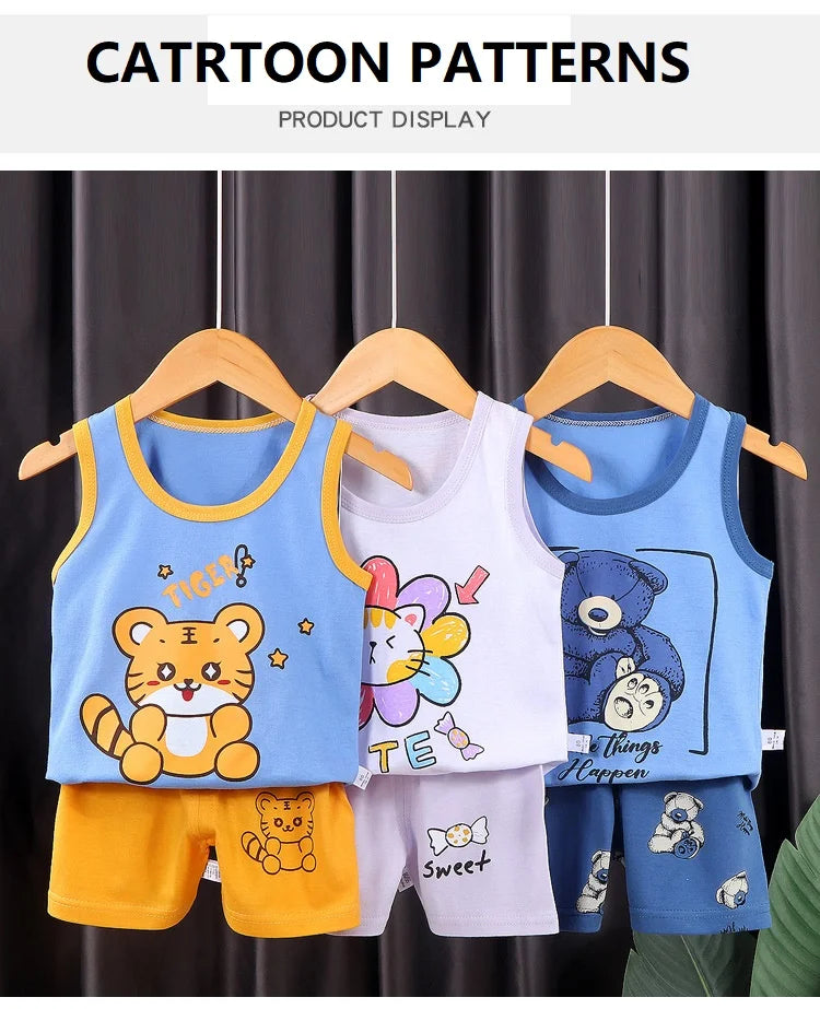 Kids’ Cotton Tank Top & Shorts Set