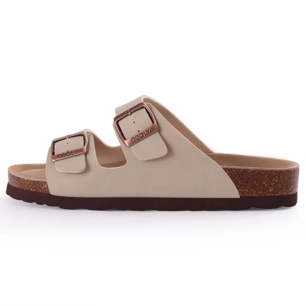 Bebealy Women's Cork Footbed Slide Sandal Summer Men Mules Fashion Women Clogs Slippers Outdoor Beach Sandals Adjustable Buckle