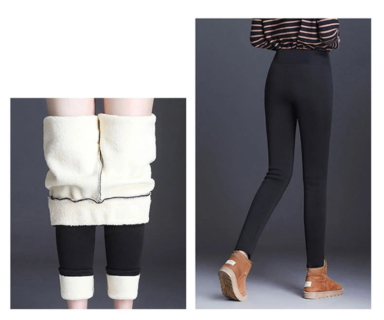 Women's Cozy Lamb Fleece Thermal Leggings