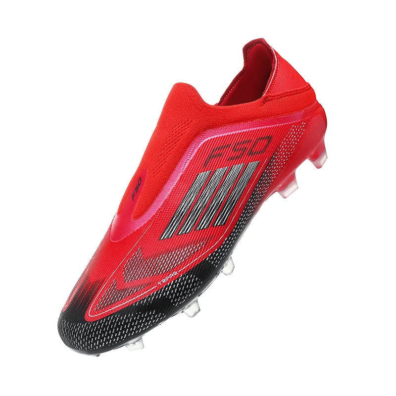 Men's Football Boots Without-lace Youth FG/TF Field Training Studded Fast Soccer Cleats Professional Non Slip Football Shoes