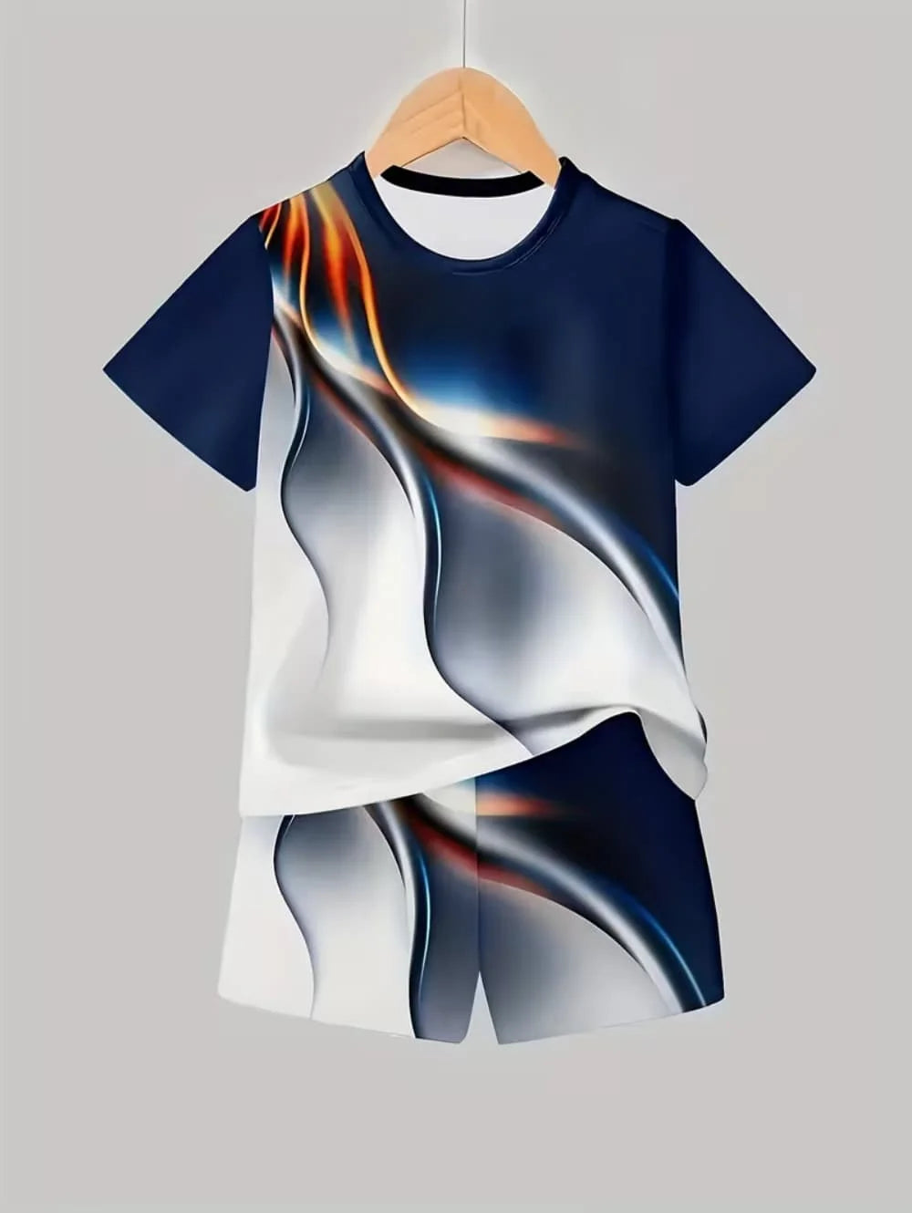 Boys 2-Piece Colorblock Quick-Dry T-Shirt and Shorts Set