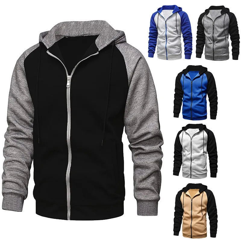 Men’s Biker Print Fleece Hoodie