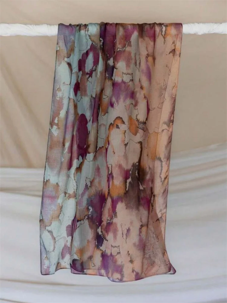 Women’s Leopard & Floral Print Bohemian Hijab Scarf