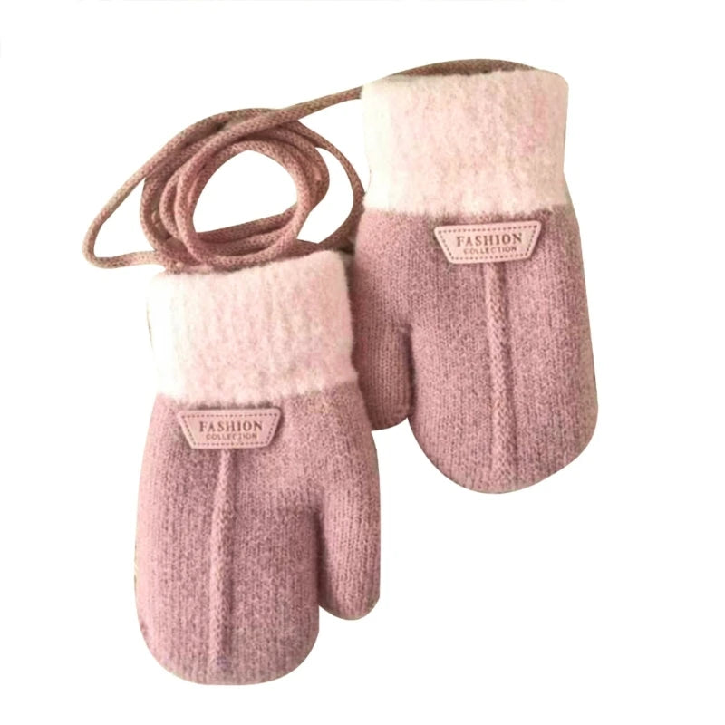 Universal Gloves Knitting Mittens Baby Mittens Toddler Thickened Winter Gloves Dropshipping