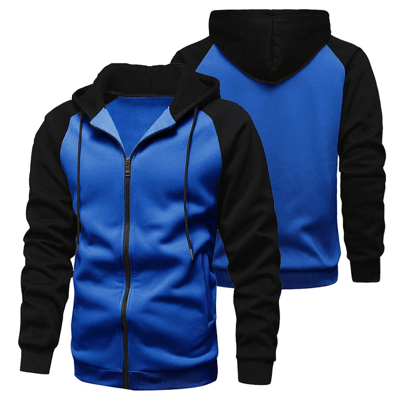 Men’s Biker Print Fleece Hoodie