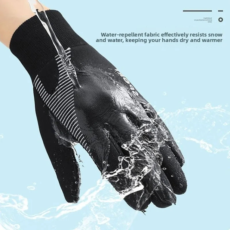 1 Pair Kids Winter Warm Sports Thermal Gloves Cold Weather Water-Resistant Anti-slip Children Mittens 5-13 Years Boys Girls