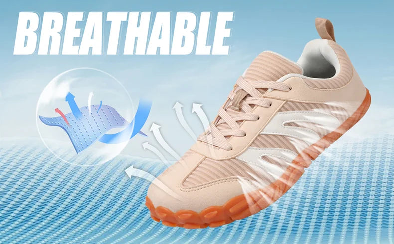 2026 Men's And Women's Toe Shoes Multifunctional Soft Sole Wide Last Shoes Walking Shoes Breathable Barefoot Casual Sports Shoes