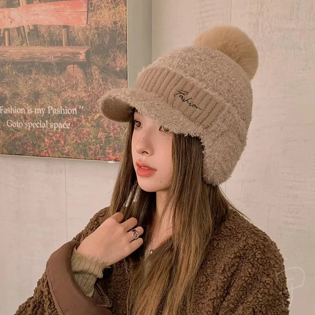 Winter Fur Warm Windproof Hat for Women Lei Feng Cap Fur Ear Flap Cap Thick Ear Protection Baseball Hats