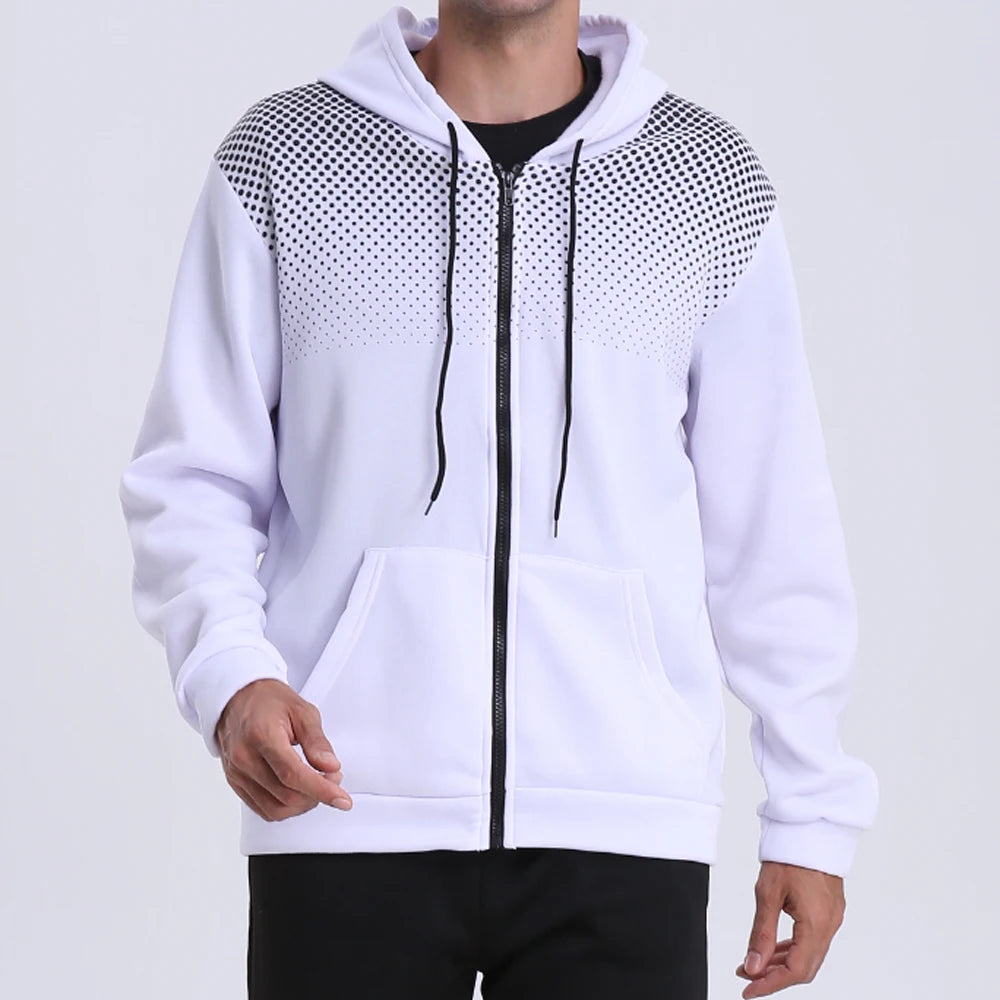 Men’s Polka Dot Zip Hoodie