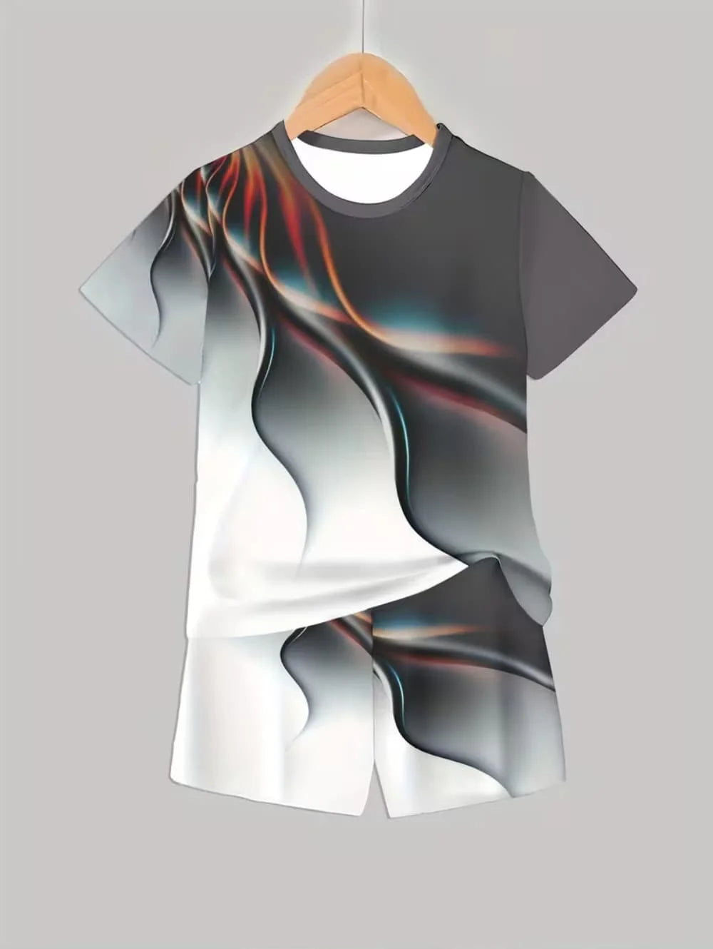 Boys 2-Piece Colorblock Quick-Dry T-Shirt and Shorts Set