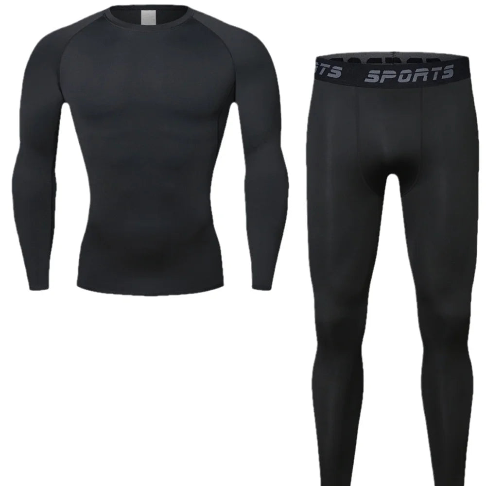 Men's Fleece-Lined Thermal Base Layer Set