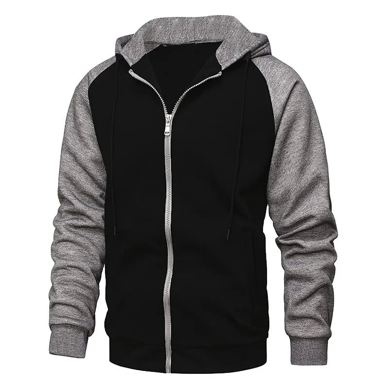 Men’s Biker Print Fleece Hoodie