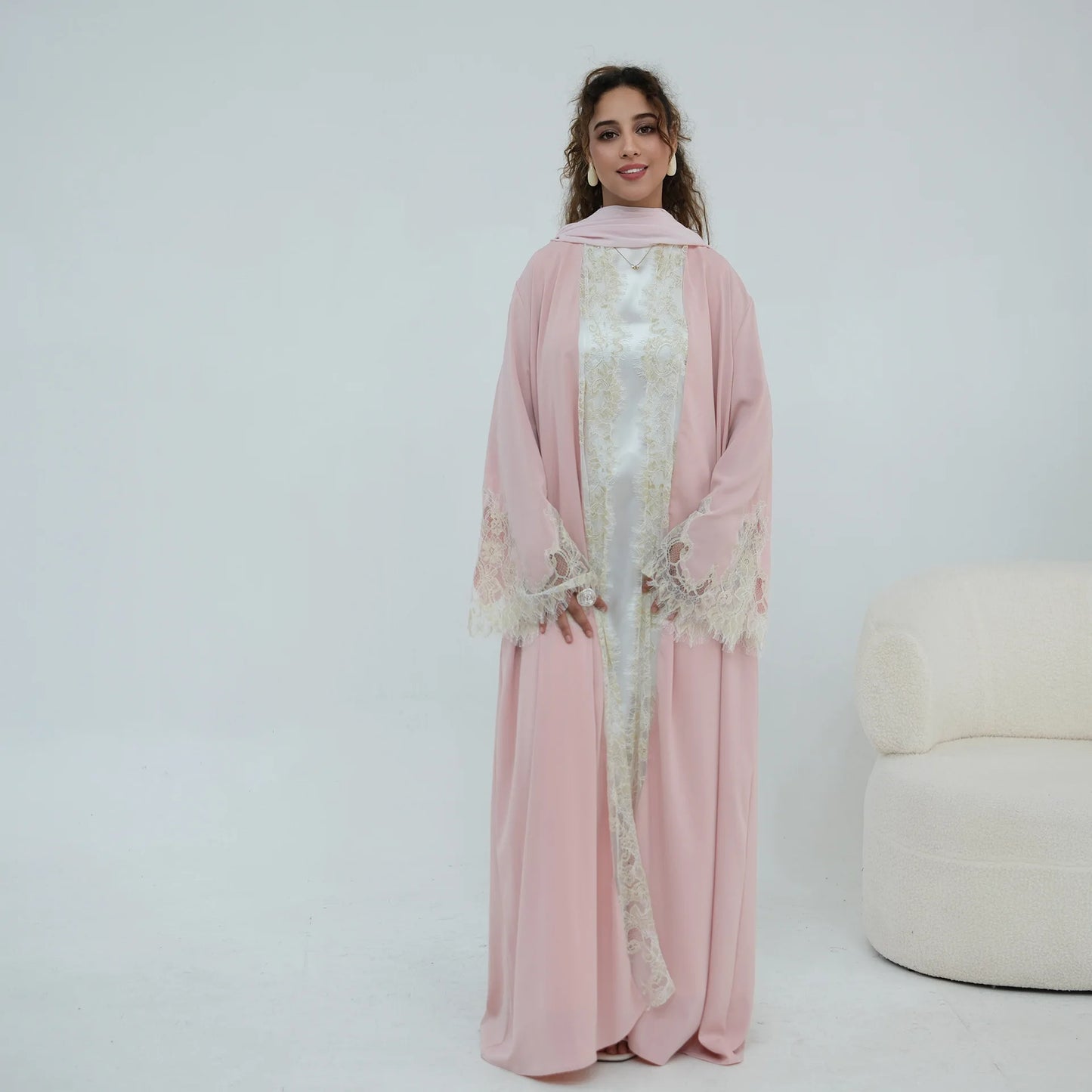 Luxury Floral Lace Abaya