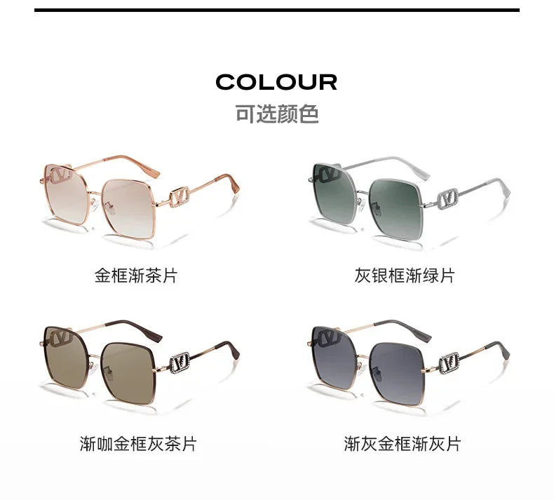 2026 New Women’s Vintage Metal Sunglasses – UV Protection Polarized High-Fashion Sunshade Eyewear, Stylish Gafas de Sol Mujer.