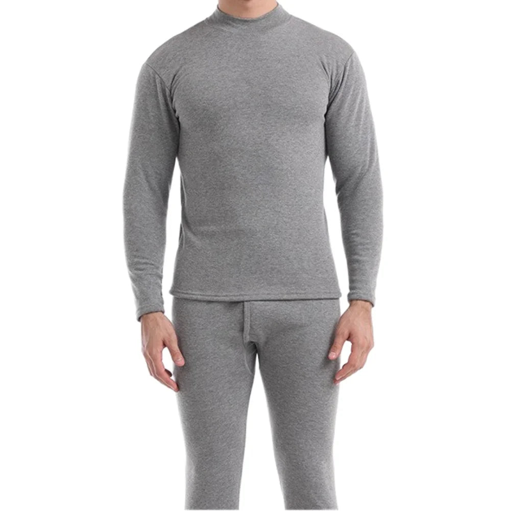 Men's Fleece-Lined Winter Thermal Underwear Set