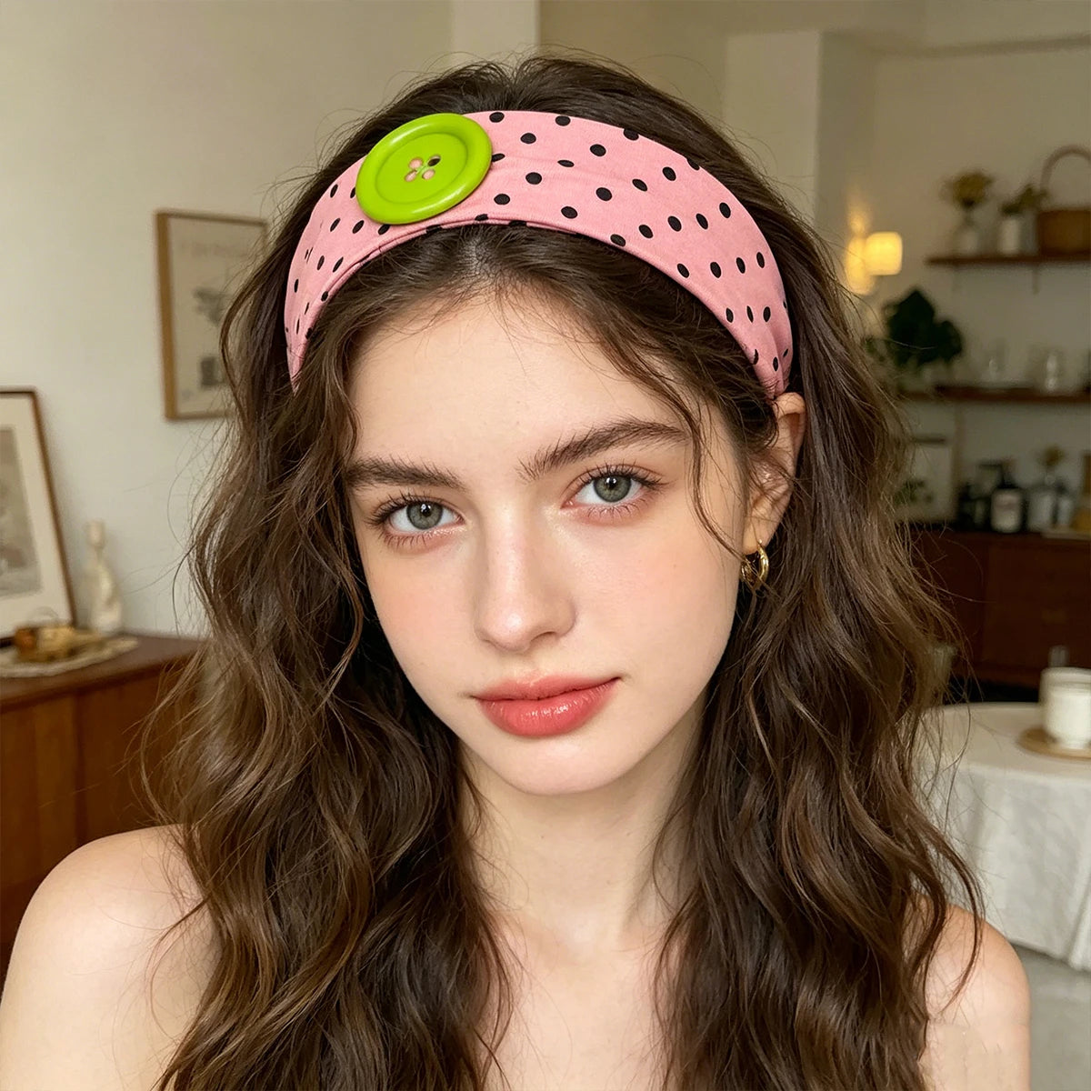 Women’s Y2K Retro Dot Stretch Headband